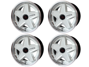 Set ruote speedART 18" stile ATS monoblocco e copriruota Bianco. Porsche 964 / 993 / 996 / 997.1 / 986 / 987 / 928
